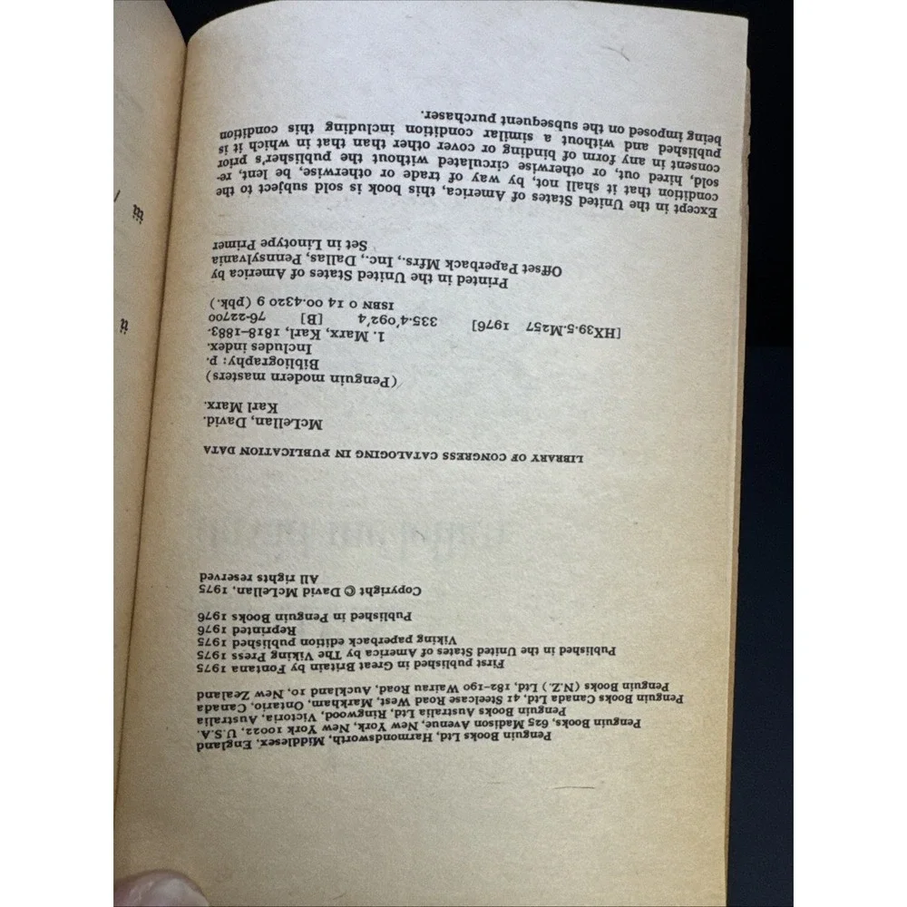 Karl Marx by David McLellan (1976,‎ Trade Paperback)